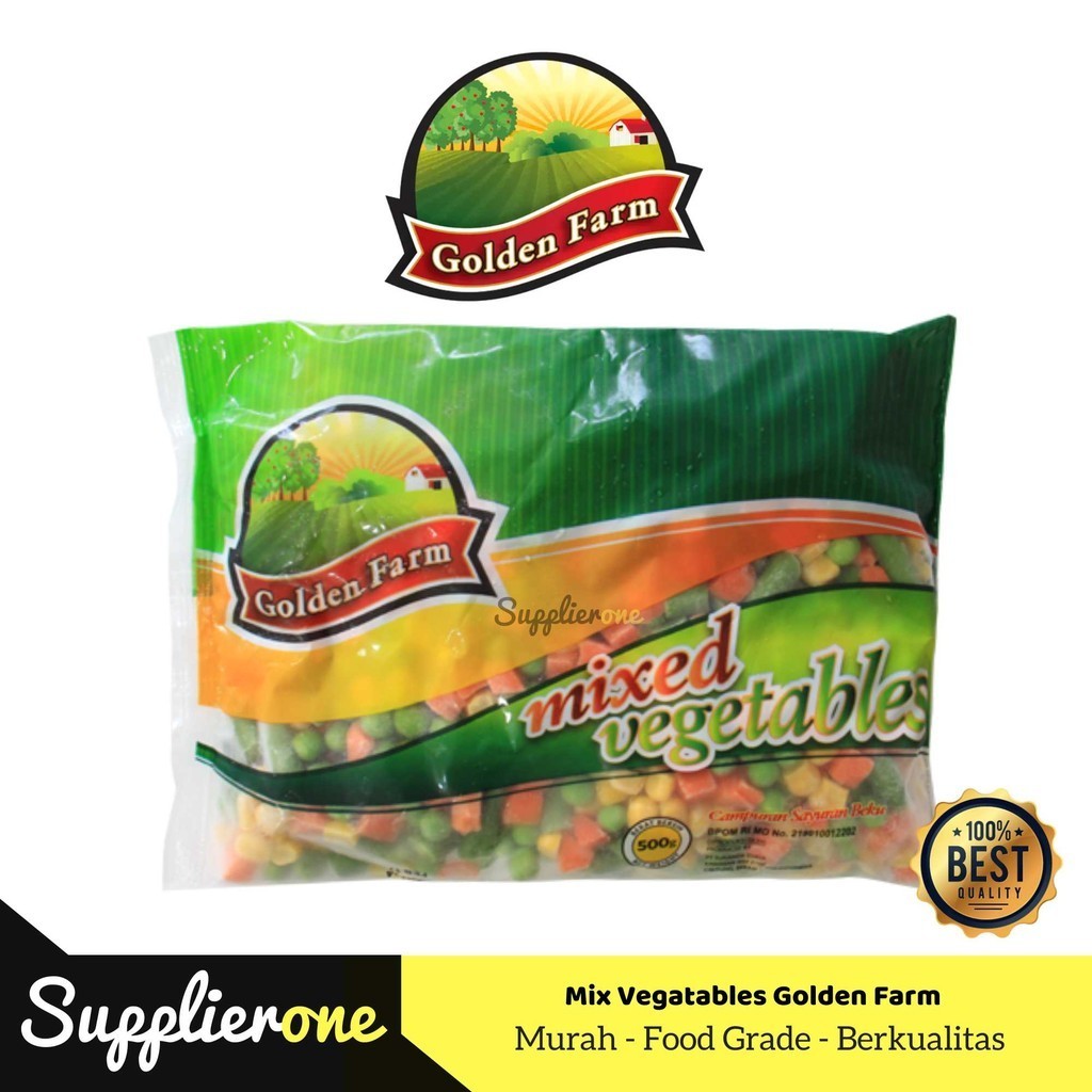 

Golden Farm Mixed Vegetable 500g / Mix Vegetable Frozen / Golden Farm / Mixed Vegetable / Sayuran Frozen / Sayuran / Mix Vegetable / Vegetable / Vegetable mix