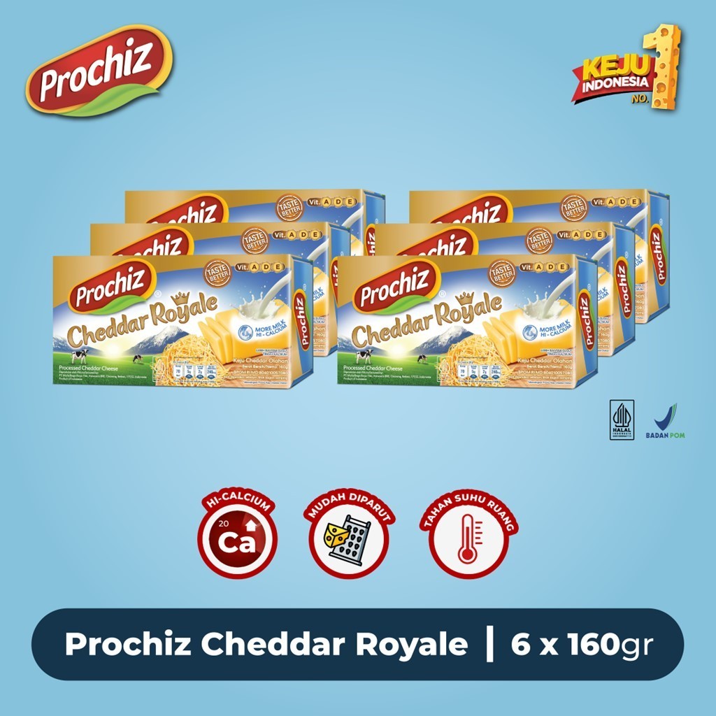 Keju Prochiz Cheddar 160 gr x 6