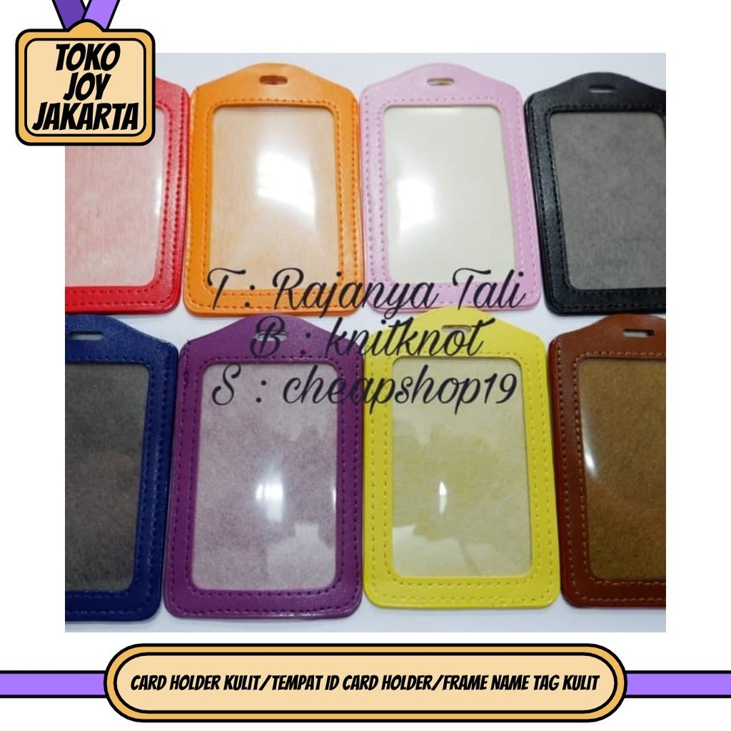 

Card Holder Kulit / Tempat ID Card Holder / Frame Name Tag Kulit