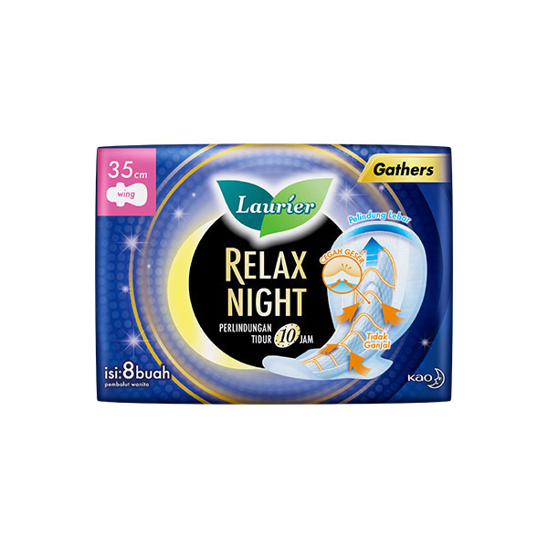 LAURIER RELAX NIGHT WITH GATHERS 35CM 8'S