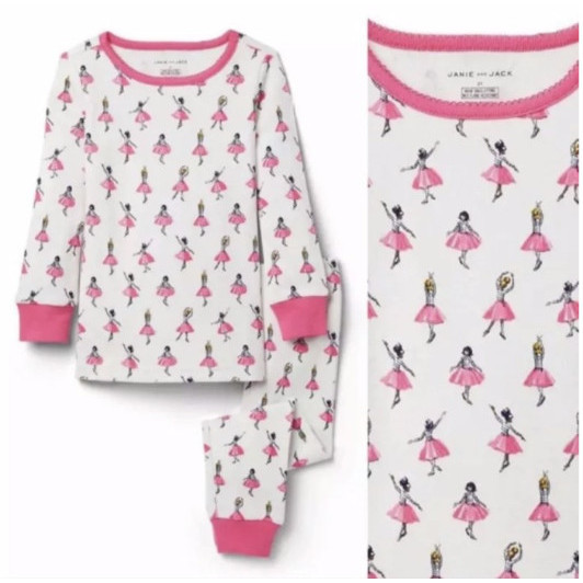 BAJU SETELAN PIYAMA WHITE BALET BALERINA JANIE AND JACK ANAK PEREMPUAN