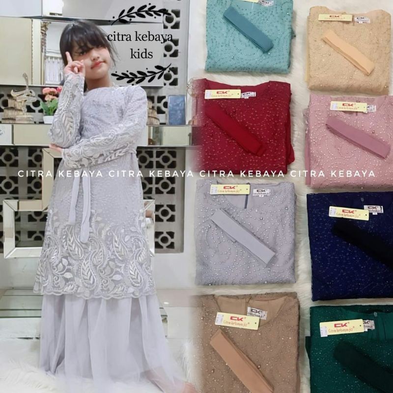 Set Kebaya Gamis Anak Modern / Kebaya Kartini / Kebaya Muslim Anak Wisuda TK