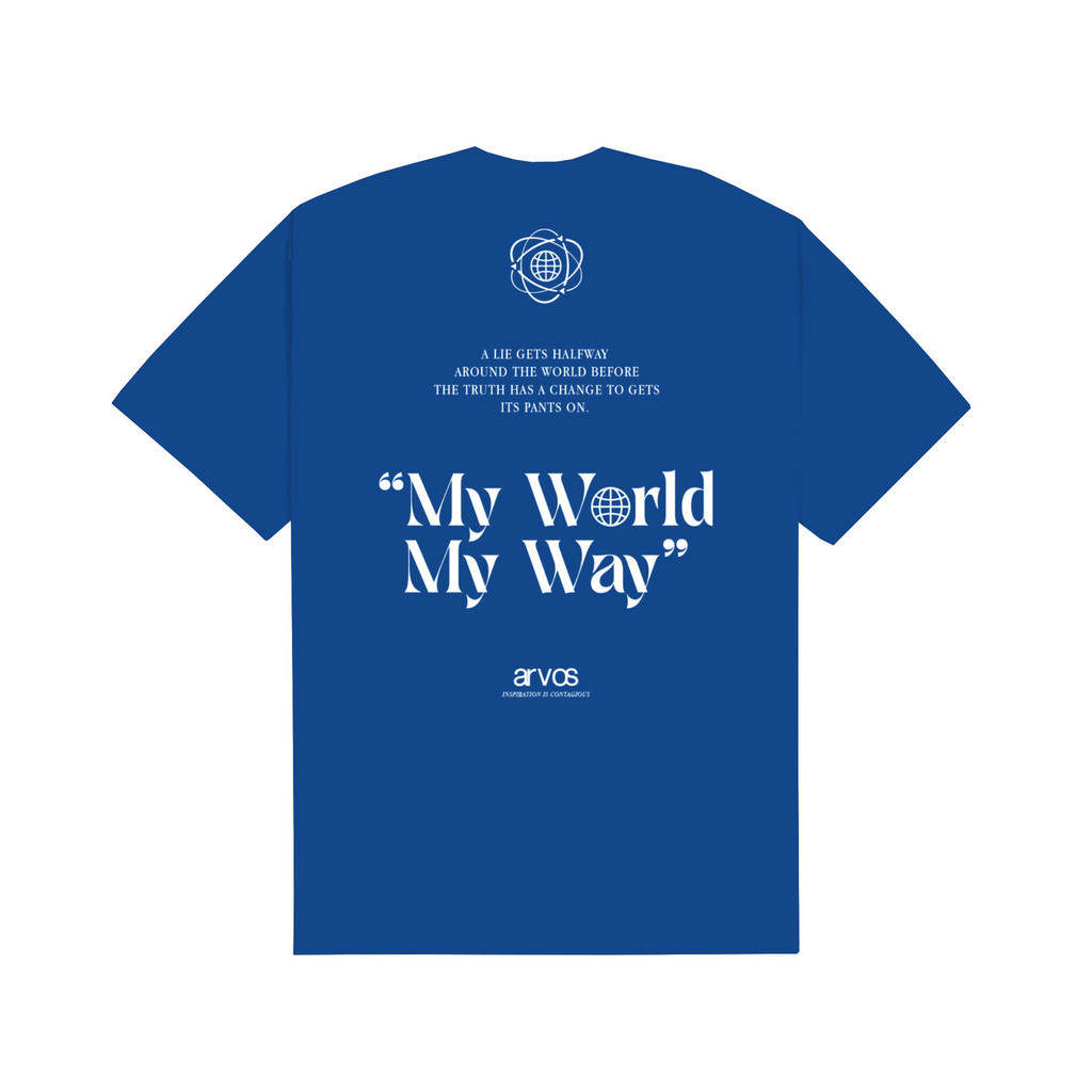 Arvos - World Heavyweight Tee Benhur / Kaos Pria Unisex Biru Benhur