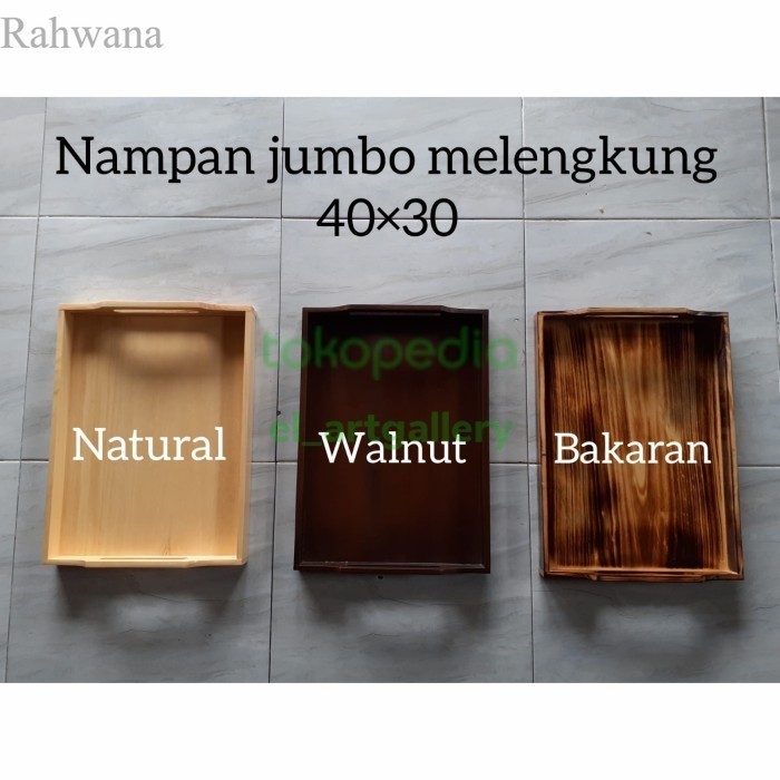 

Baki Kayu Pinus/ Nampan Kayu/ Tray Kayu / Baki Kayu serbaguna 30x40cm - 30x40 Mlkg Ntrl antik