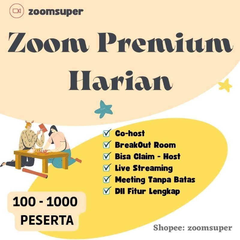 Sewa Zoom Meeting Harian 1000 Peserta Software Unlimited Time Full Garansi