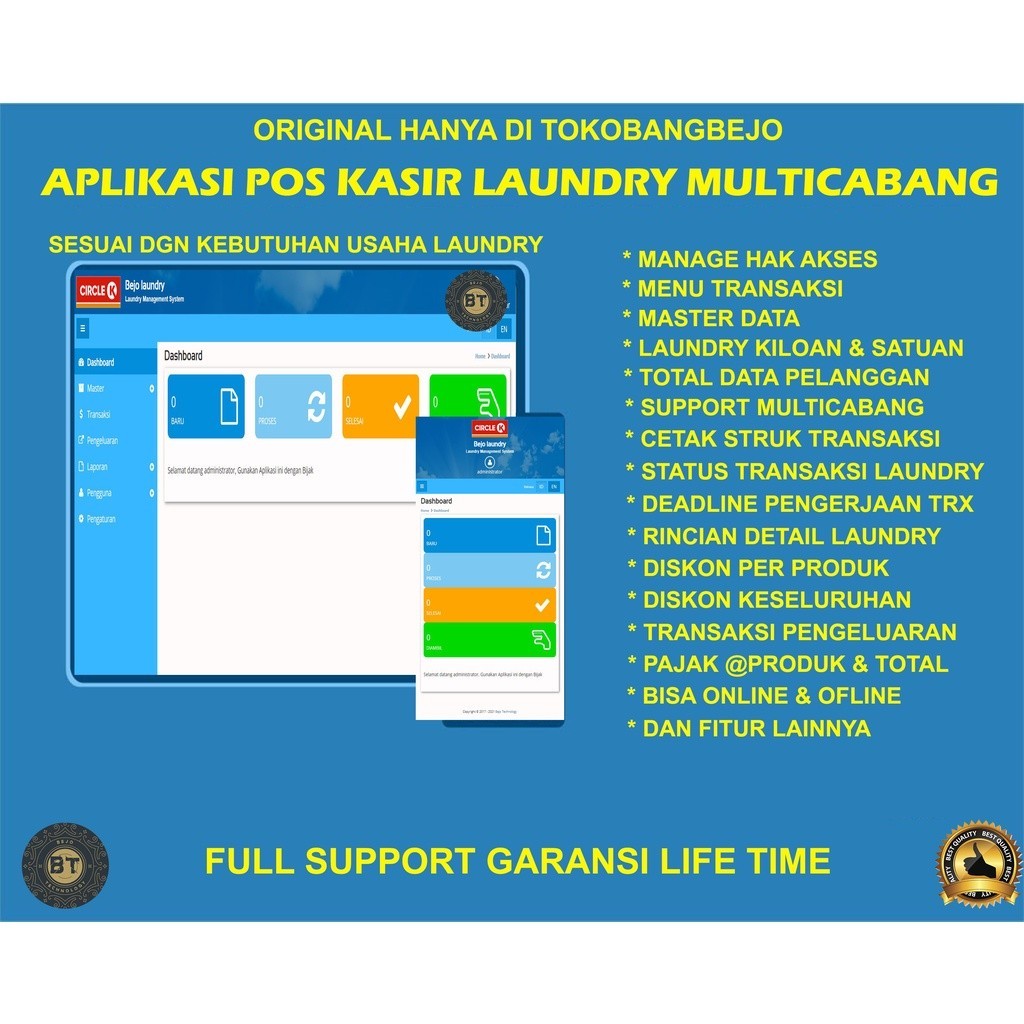 APLIKASI WEB SOURCE CODE POS KASIR LAUNDRY MULTI CABANG FULL SUPPORT SEKALI BAYAR UNTUK BANYAK PC