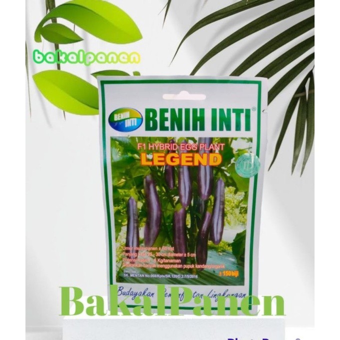 Benih bibit terong ungu Benih Inti LEGEND F1 hibrida isi 150 biji kemasan baru & segel.