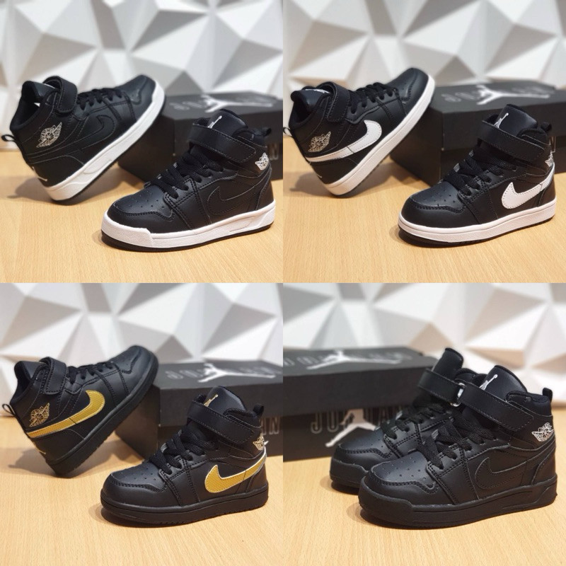 SEPATU ANAK NIKE AIR JORDAN BLACK SEKOLAH HIGH SIZE 21-35