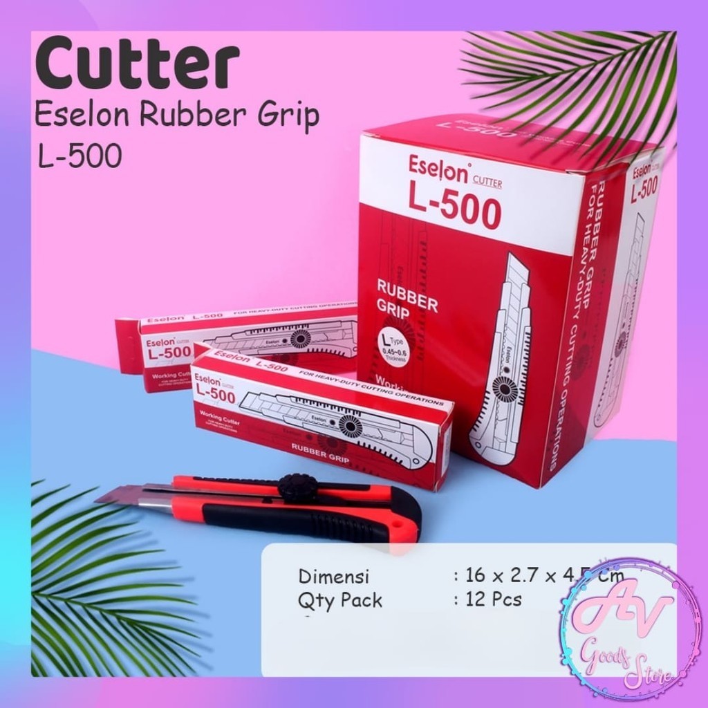 

Cutter L500 RUBBER Grip Eselon / Pisau Cutter L-500 / Working Cutter Besar