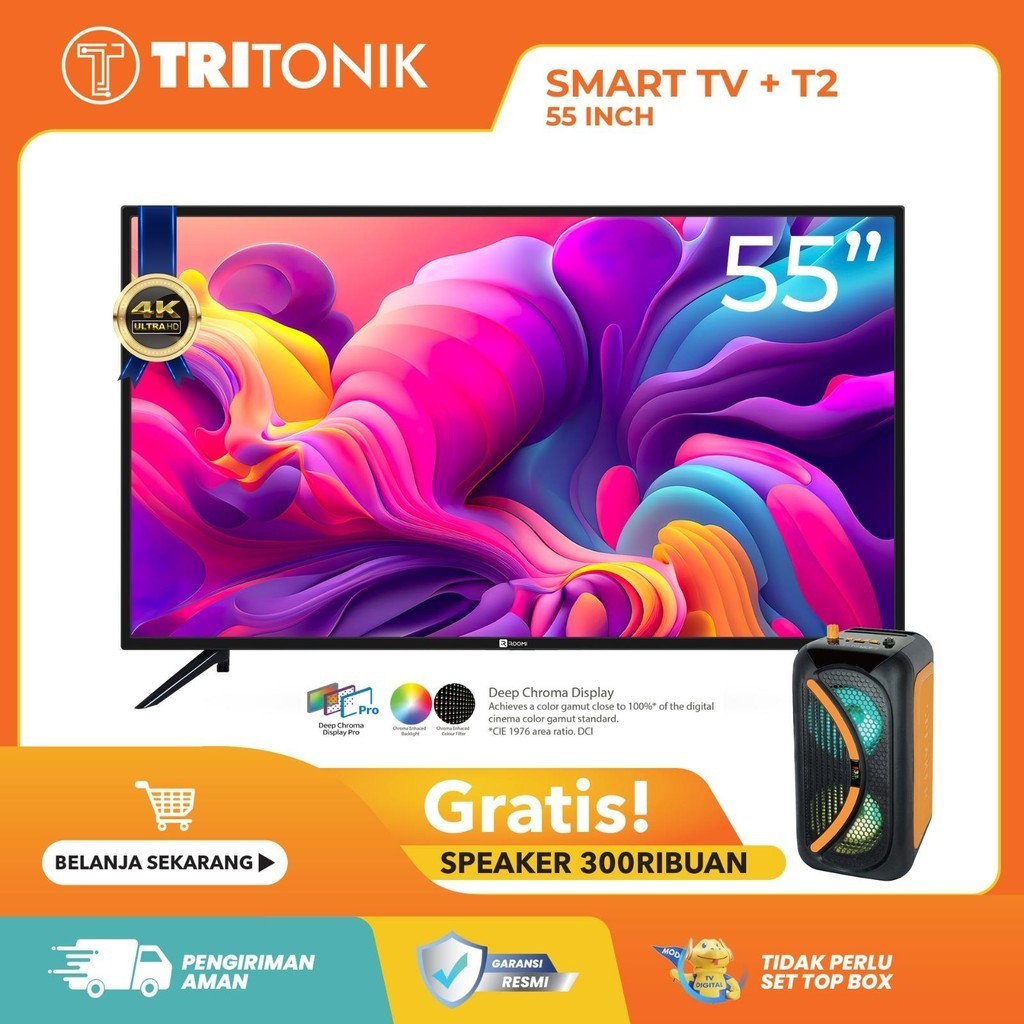 Smart TV Digital Android 55 inch Roomi