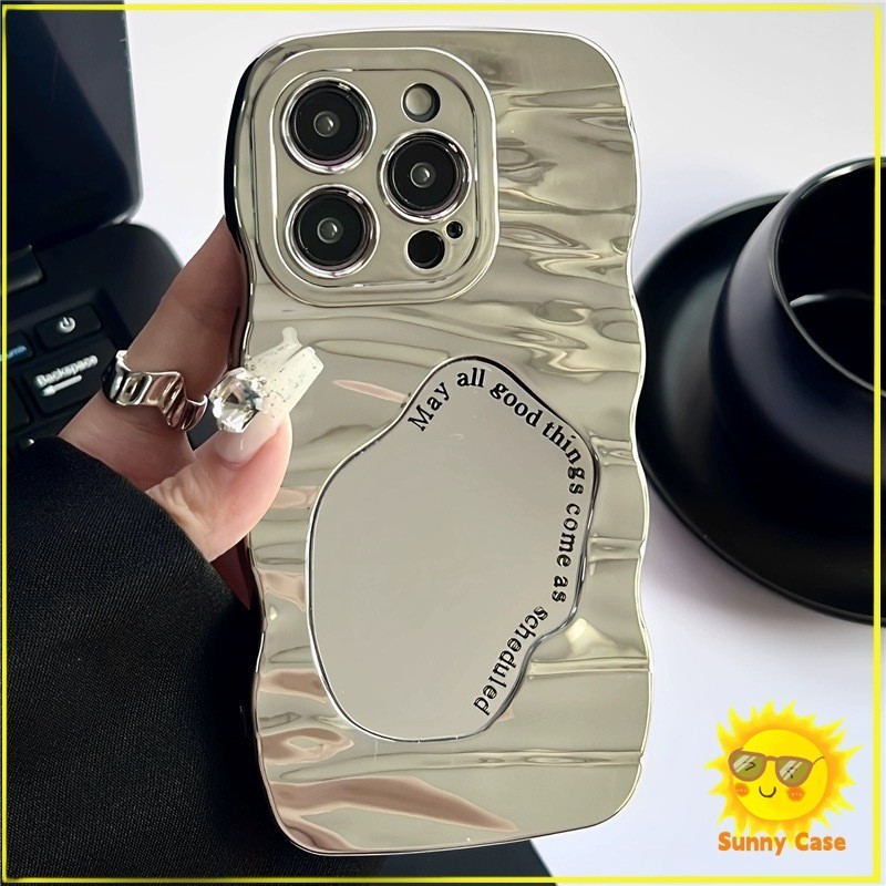 Sunny Casing OPPO A17 A16 A15 A52 A92 A72 A5S A3S A7 A12 A78 A76 A96 A55 A54 A93 A94 A95 A74 A9 A5 2020 A31 Reno 8T 7 5 6 Electroplating makeup mirror Lens Protection Beautiful Butterfly Phone Case Soft Shockproof Cover casing hp