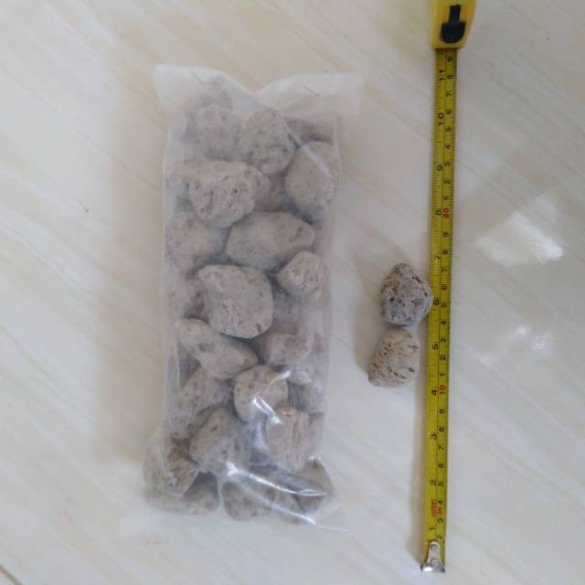 Pumice pumis batu apung rumah bakteri  media filter aquarium aquascape kolam air laut kemasan 1liter