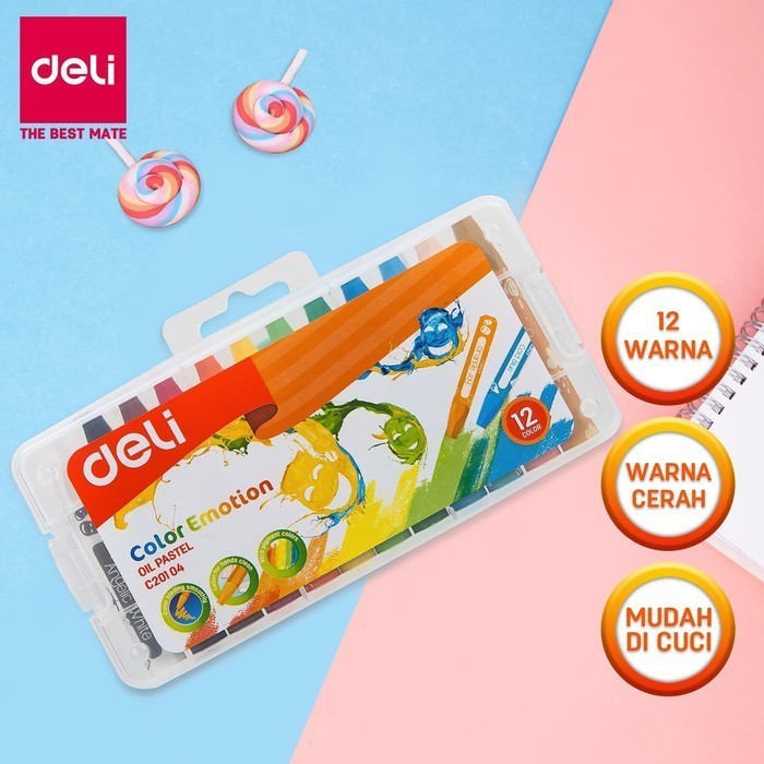 

Crayon DELI Color Emotion 12 Warna Pendek - EC20104