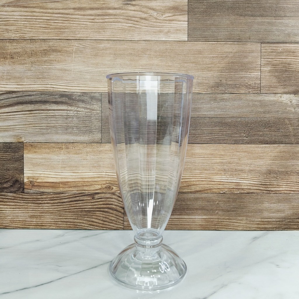 Gelas Jus Kristal Cafe 400ml Cantik Gelas Piala Minuman Plastik Transparant Gelas Jus Buah Anti Peca