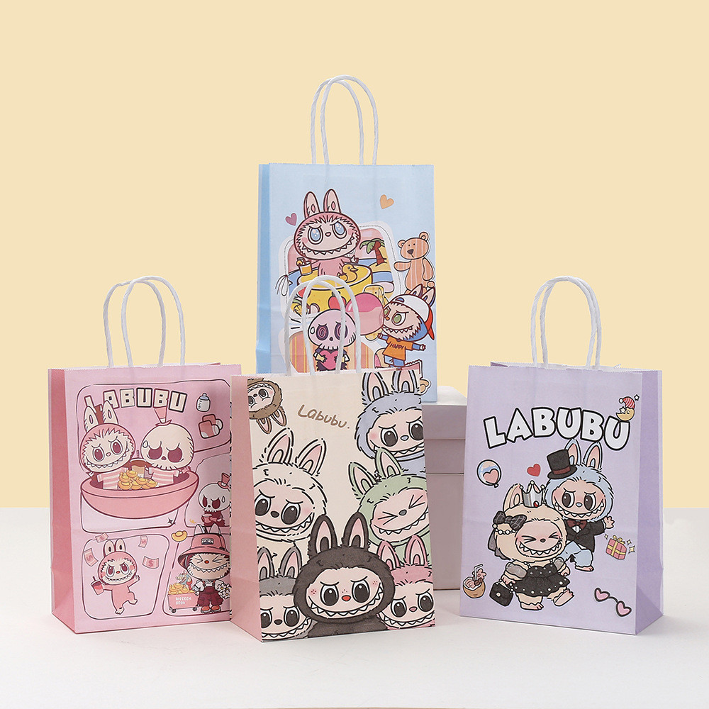

PAPER BAG GOODIE BAG TAS KADO HADIAH PESTA ULANG TAHUN MOTIF MONSTER LABUBU BONEKA LABUBU