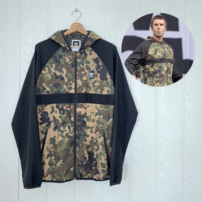 Adidas Originals Climalite Camo Windbreaker Jacket Liam Gallagher M