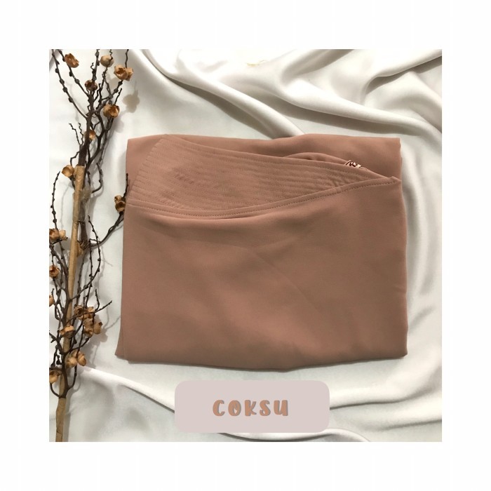 Jilbab jumbo syari / Hijab syari / Khimar syari / Premium hijab ceruty - Hitam