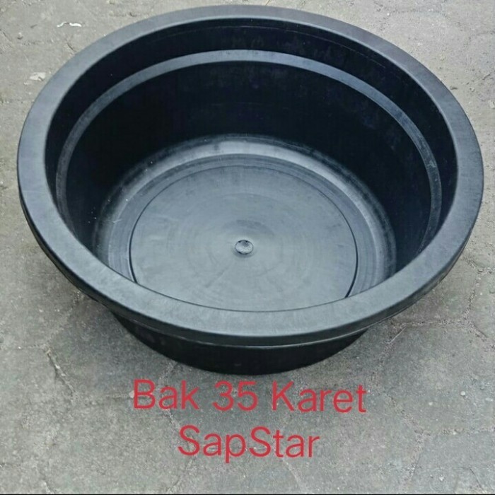 Bak Karet Jumbo Besar 35 SAP/ Bak Hitam Baskom Anti Pecah Awet Karet 35 SAP