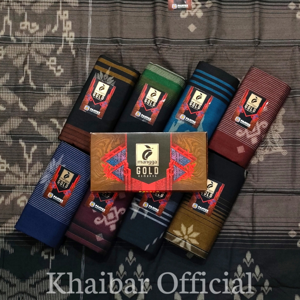 GROSIR 10PCS - SARUNG MANGGA GOLD LIRIS KEMBANG MOTIF TERBARU MOTIF KEMBANG PAJITEX