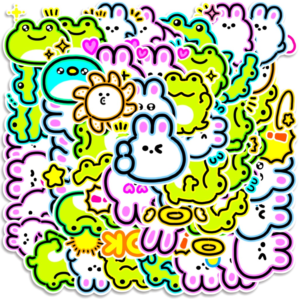 

COD 50 Pcs Stiker Neon Light Animal Ver3 Lucu Anti Air Untuk Dekorasi Notebook Sepeda Skateboard Handphone