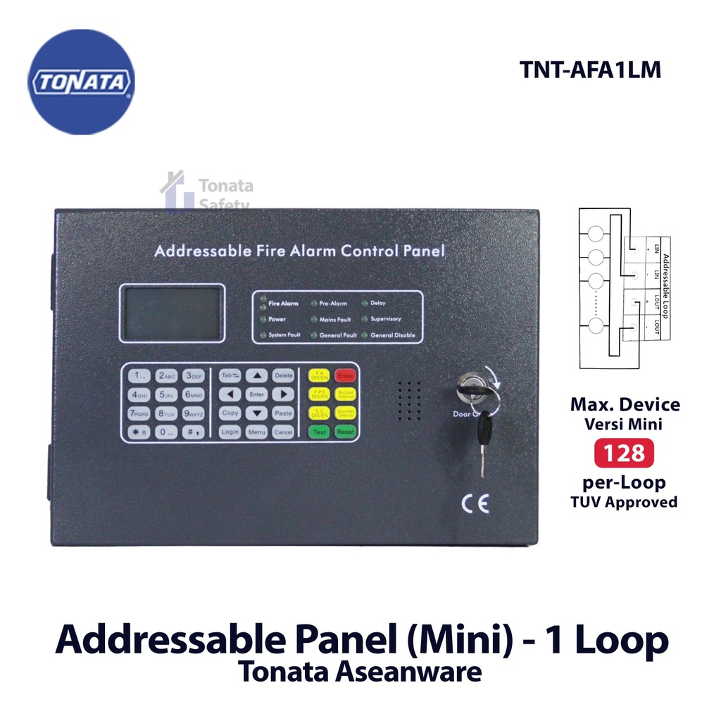 Tonata Fire Alarm Control Panel Full Addressable Mini MCFA Addressable ASW