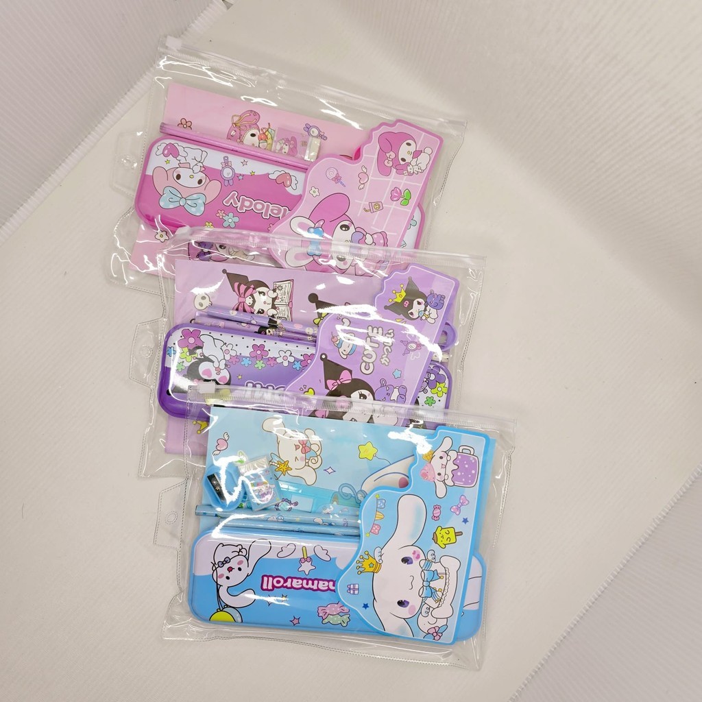 

Tempat Pensil Set Anak Alat tulis Set Anak Kotak Pensil Kuromi Cinnamoroll My Melody kado - GG0523