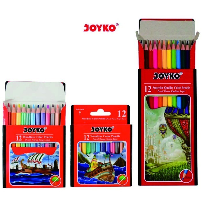 

pensil warna joyko 12 warna panjang / 12 warna pendek / colour pencil