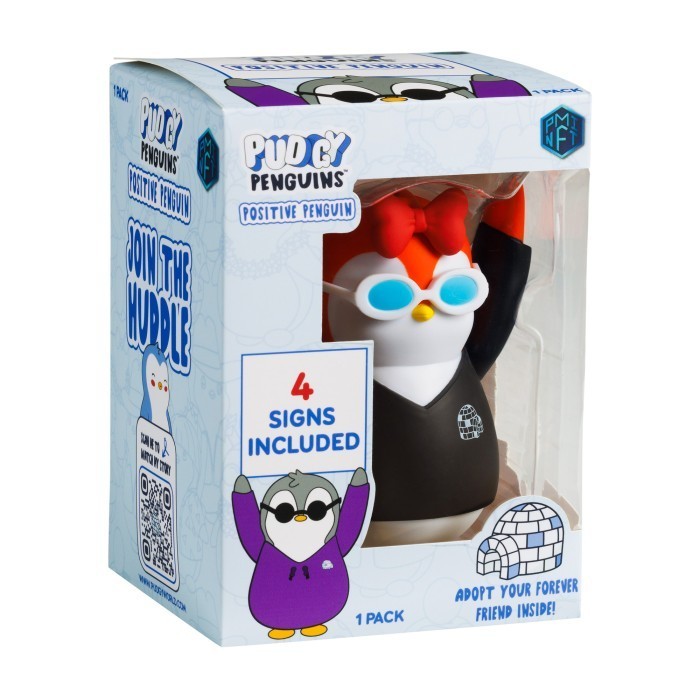 ✔Wl.H.Mra✔ - TERMURAH Mainan Figur Pudgy Penguins NFT Positive Penguin 1 Pack Window Box - Happines 