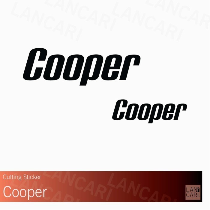 

Sticker Cutting Cooper Vinyl Cut Stiker