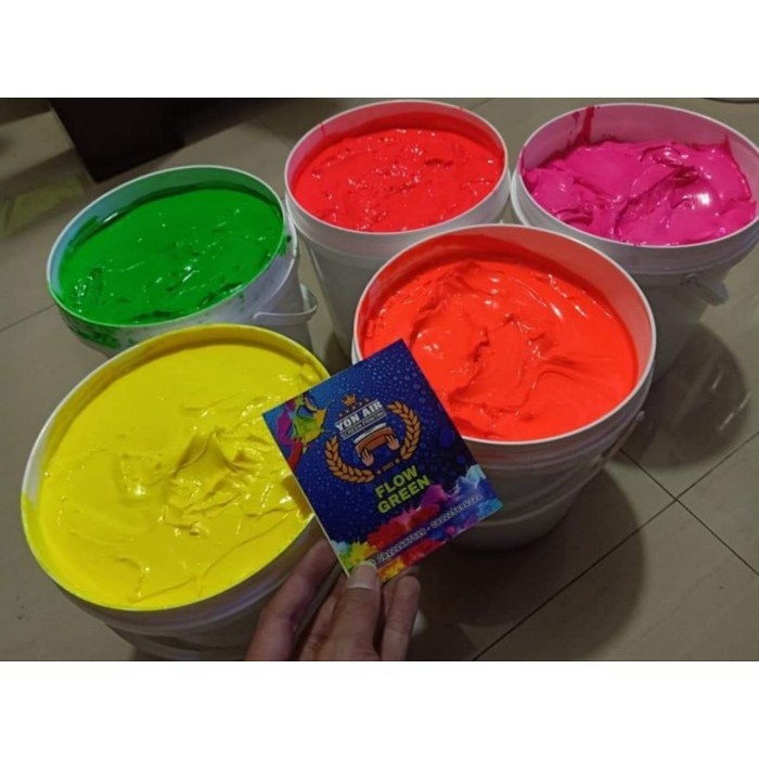 

Tinta Plastisol Kuning Fluorecent Stabilo Distro Clothing 1kg