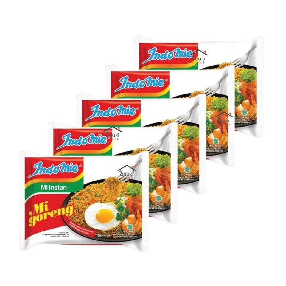 

5PCS Indomie Goreng Original dengan Bawang Goreng & Saus Cabe - JSF