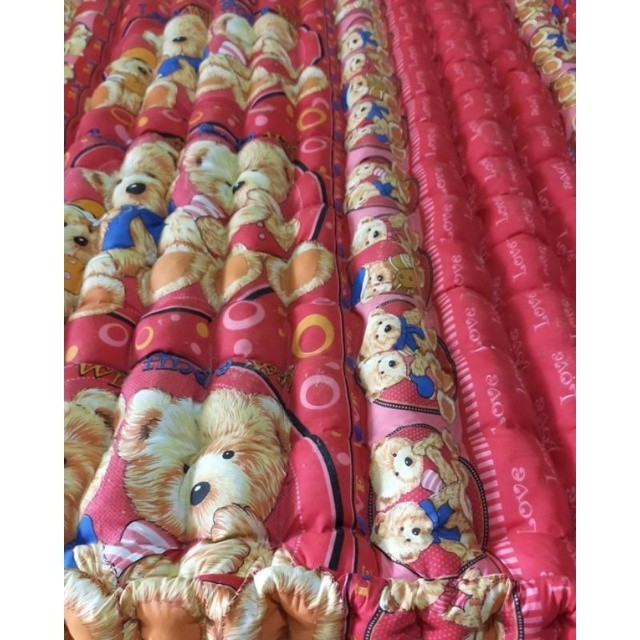KAIN KASUR KAPUK/URUNG KASUR KAPUK/KULIT KASUR/MOTIF BUNGA DAN KARTUN/TERMURAH