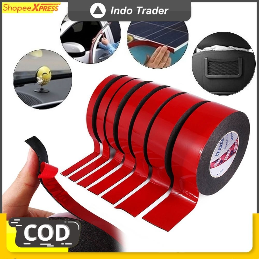 Lakban Foam untuk Double Tape Dinding Tembok Serbaguna 10Meter