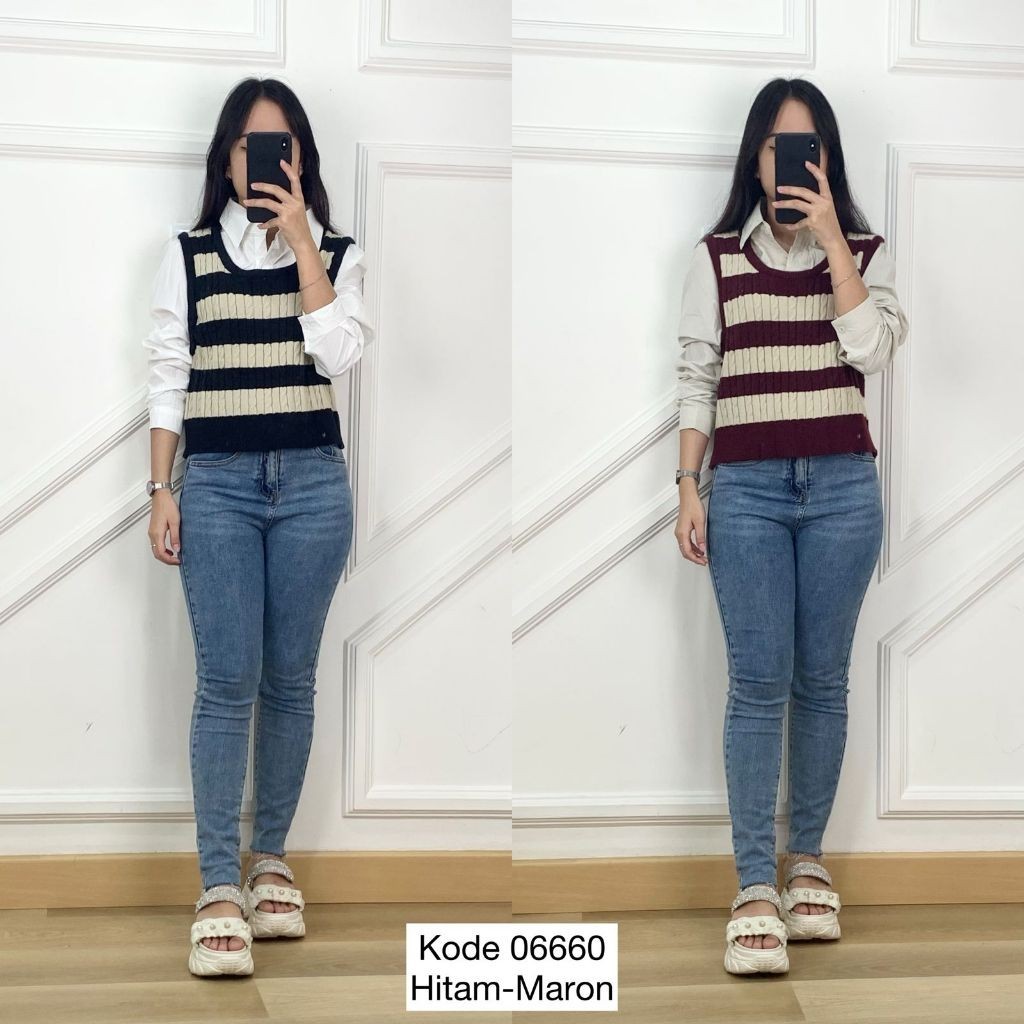 Blouse Kemeja I Blouse Wanita Rajut I Baju Vest Wanita I Baju Rompi Wanita Atasan Kekinian