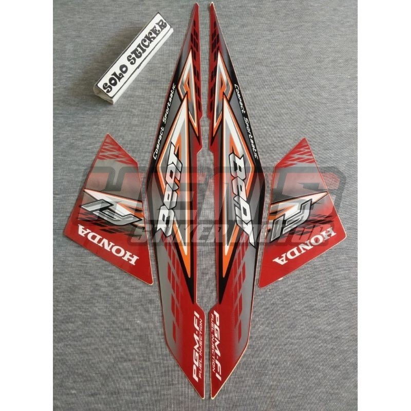 STIKER STRIPING BEAT 2014 MERAH