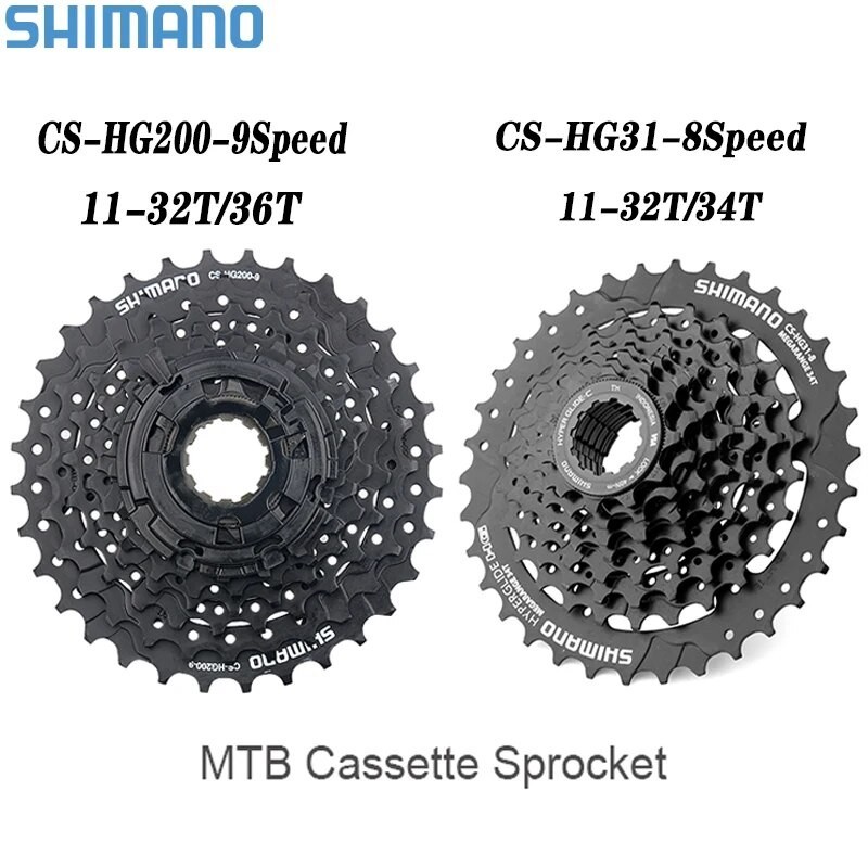 Shimano HG200 9Speed HG31 8S 11-32/34/36T Mountain Bike Bicycle Cassette Freewheel 8/9s Flywheel Cra