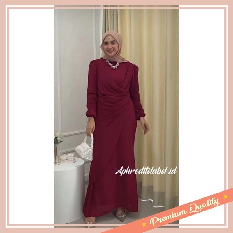 Gamis Kekinian Remaja Anak Dewasa Murah Keren / ALUNA DRESS - MALAYSIAN DRESS MALAY LOOK DRESS PESTA