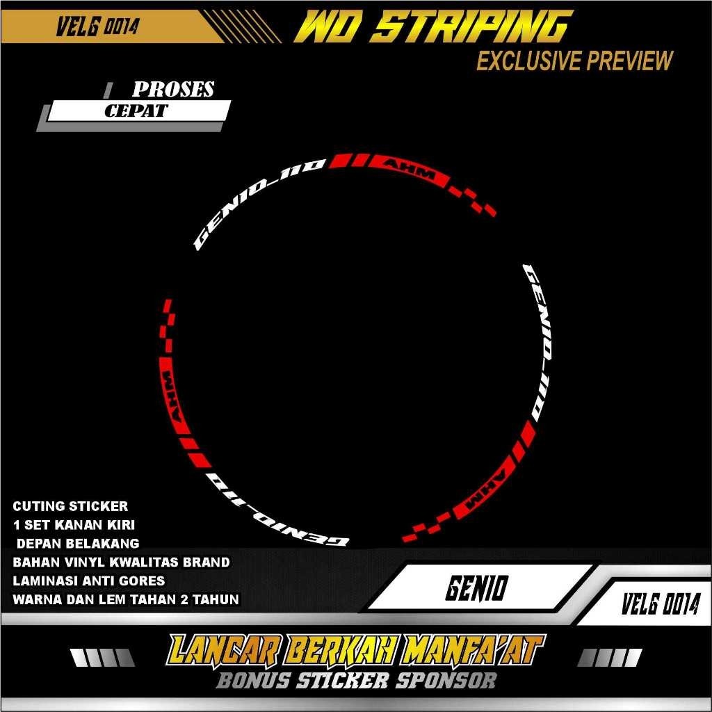 0014 VELG HONDA GENIO - STIKER STICKER LIS VELG HONDA GENIO