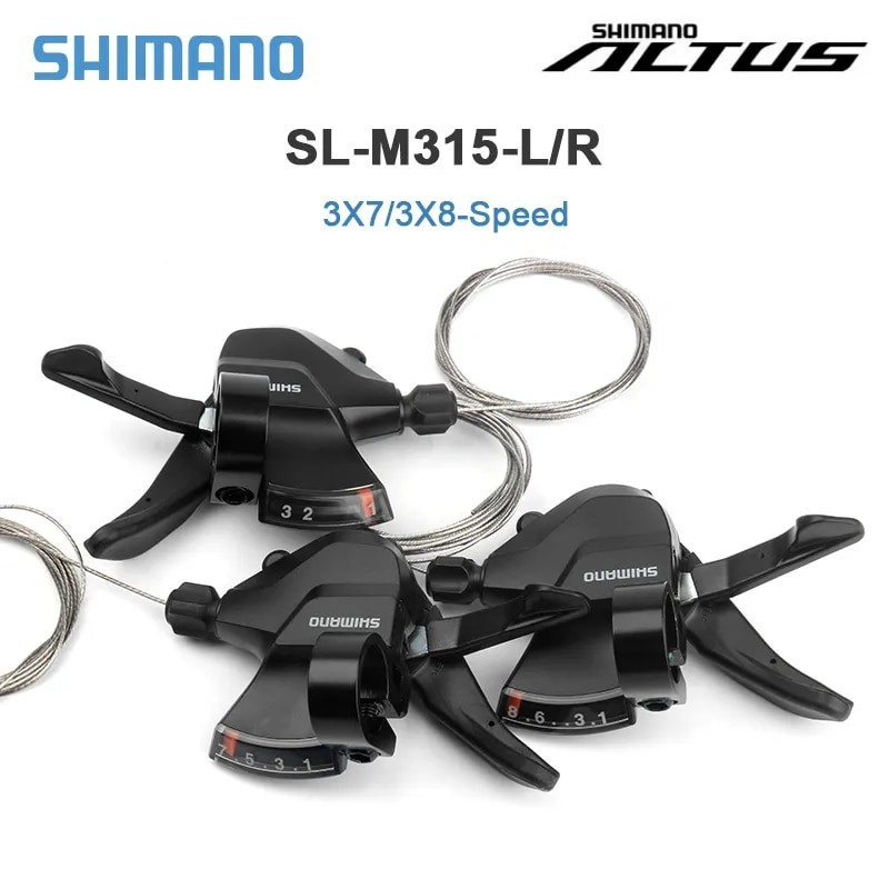 SHIMANO Altus SL-M315-7/8R and RD M310 3x7/3x8S 21/24S Shifter Set RAPIDFIRE PLUS with Optical Gear 