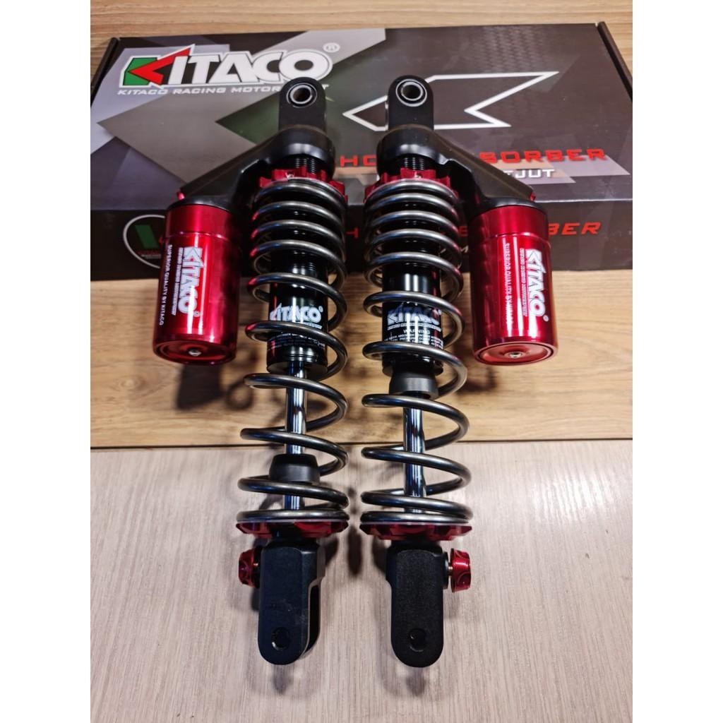 Diskon 80% (KITACO) K999 - NMAX SHOCK ABSORBER/ SHOK BELAKANG 340MM TABUNG GOLD/ BLACK/ GREY/ RED