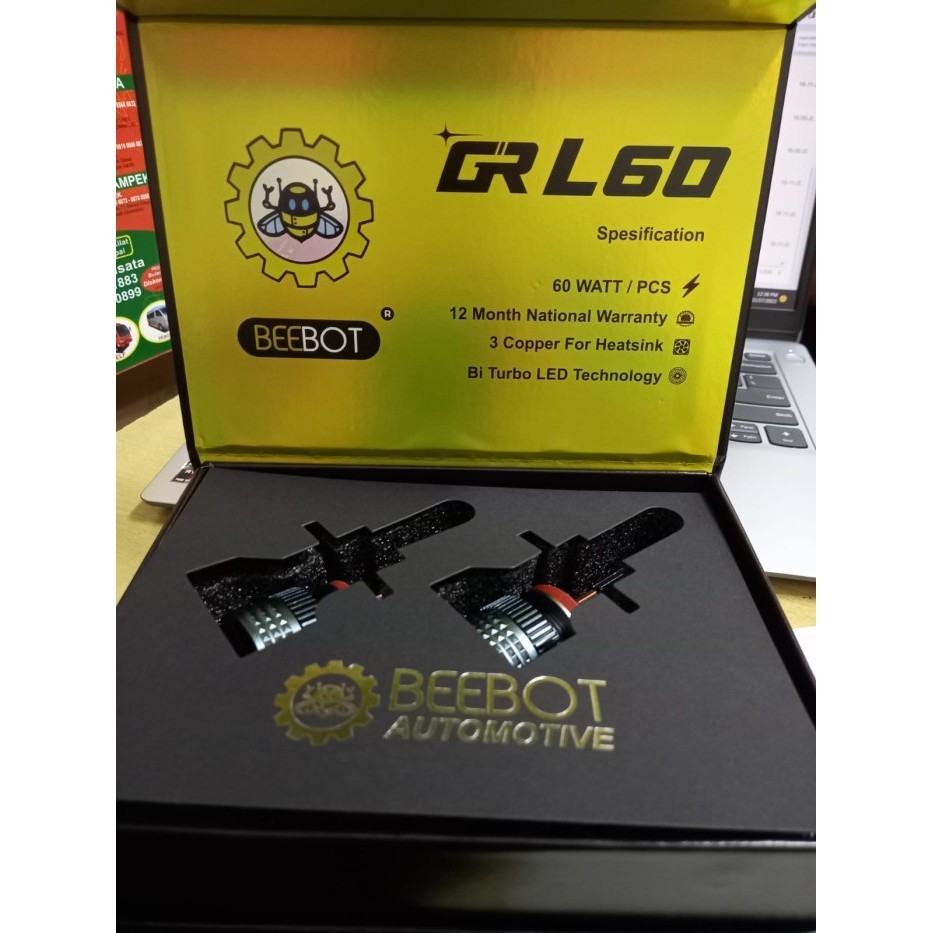 Beebot LED GR L60 Bi-Turbo LED GARANSI NASIONAL FREE PASANG