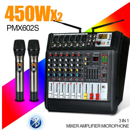 YAMAHA PMX602 Audio mixer Power amplifier wireless microphone 3 in