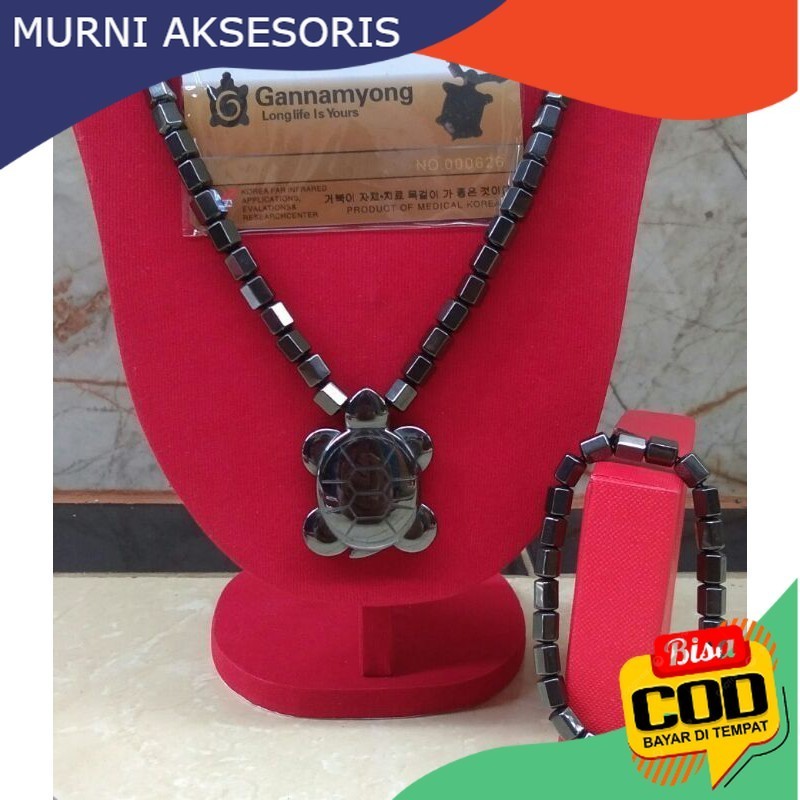 Murni Aksesoris. (Gratis  Gelang ) KALUNG KESEHATAN TERAPI GANNAMYONG BIO MAGNETIC ORIGINAL MOTIF KU