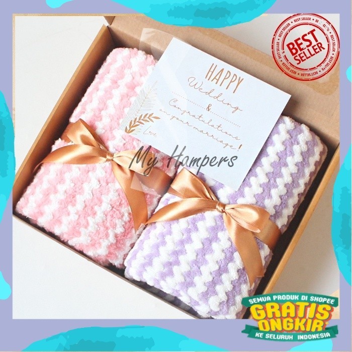 Kado Pernikahan Hampers Hadiah Untuk Nikahan Gift Box Couple Nikah Handuk Couple Wedding Hampers Nik