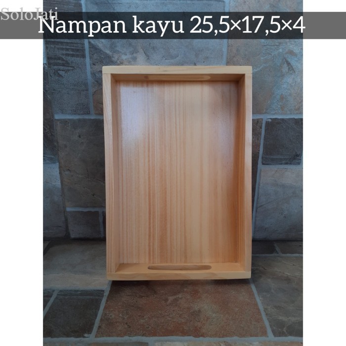 

Baki Kayu/ Nampan Kayu Pinus custom 25.5x17.5x4cm murah