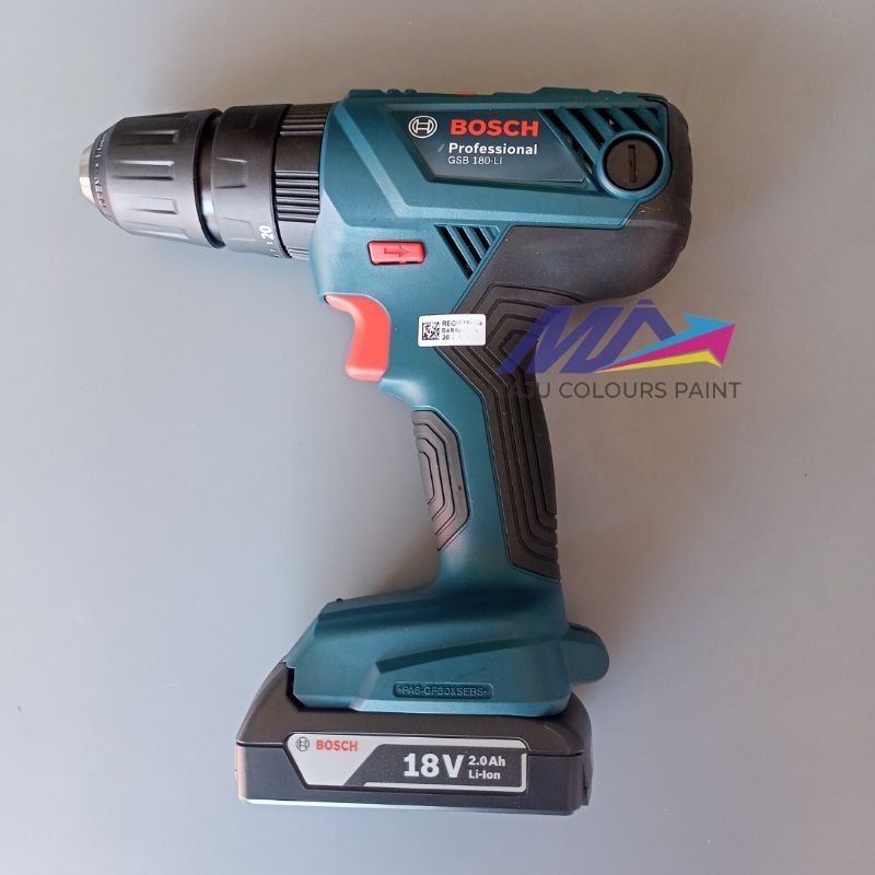 BOSCH MESIN BOR BATERAI GSB180-LI CORDLESS HAMMER DRILL GSB 180-LI ACC KIT 23 PCS
