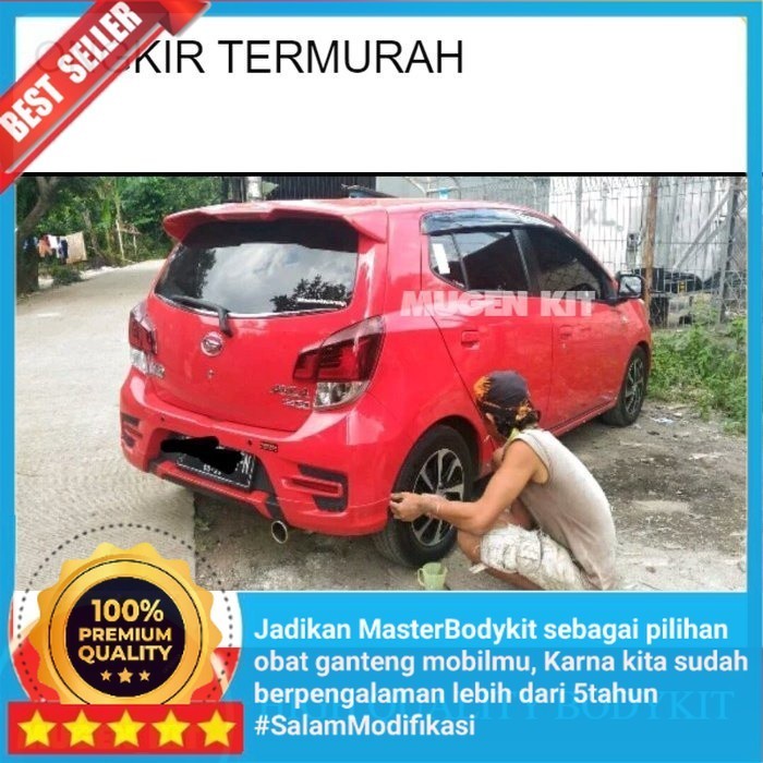 (Original) Aksesoris Bemper  BODYKIT DAIHATSU AYLA 2018 Ongkir Hemat Grade A kuat-tebal-lentur