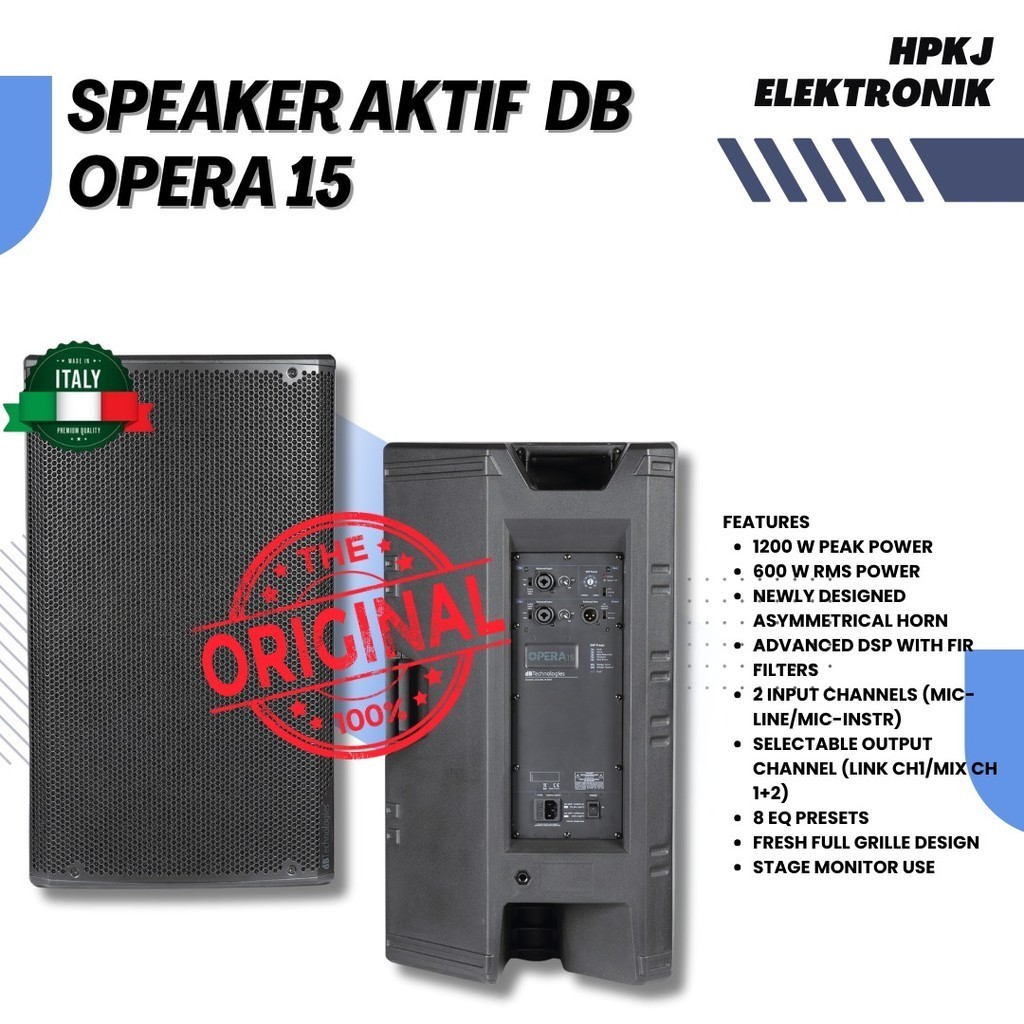 SPEAKER AKTIF DB OPERA 15 INCH Spiker aktif db opera 15"  15INCH