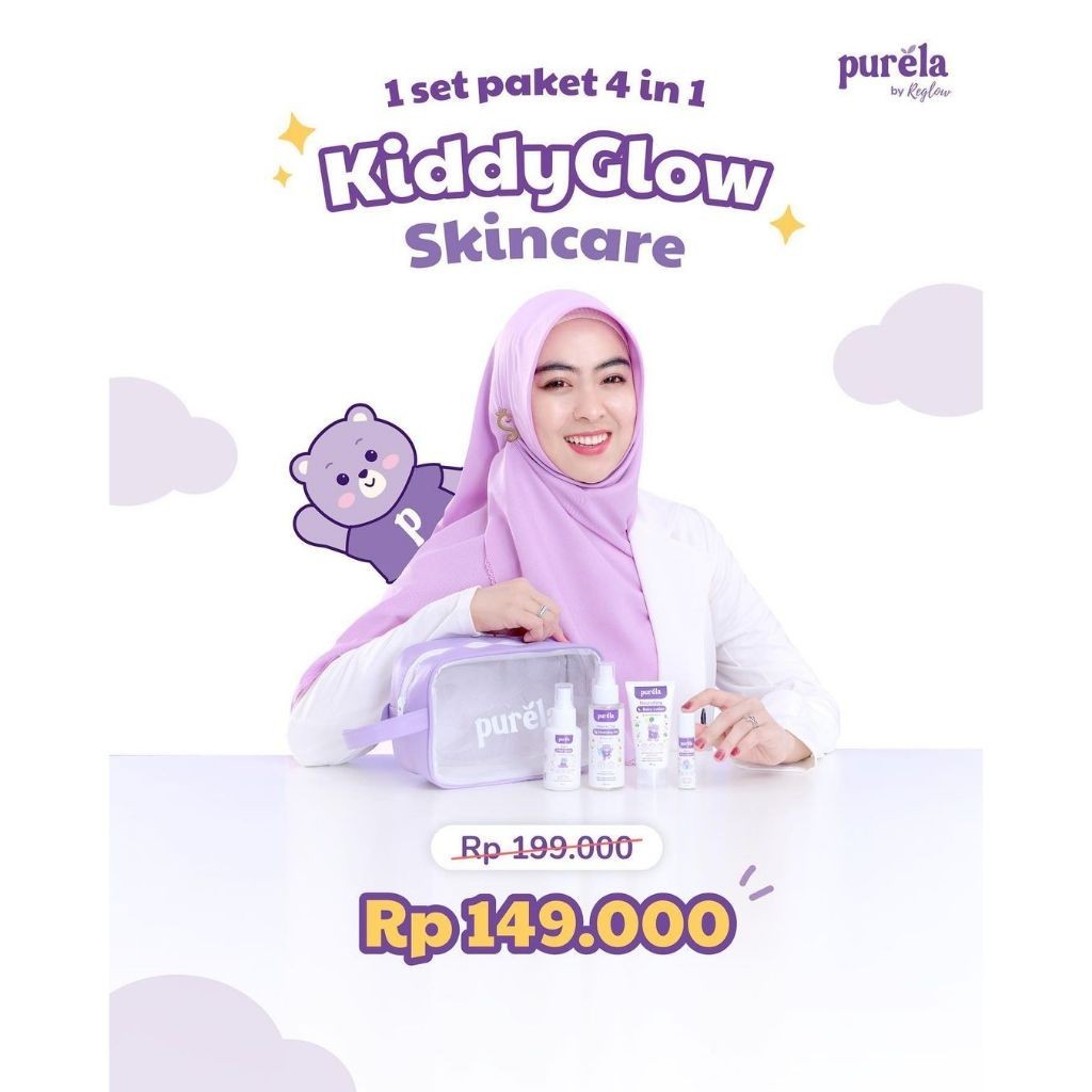 Purela by Reglow Soothing Baby Cream & Paket Kiddy Glow