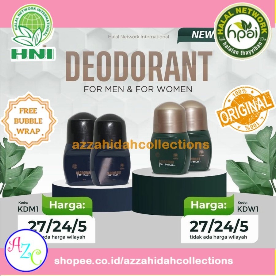 Deodorant Roll On - HNI HPAI - Penghilang Bau Ketiak Badan Obat Bau Ketiak KH-azc0